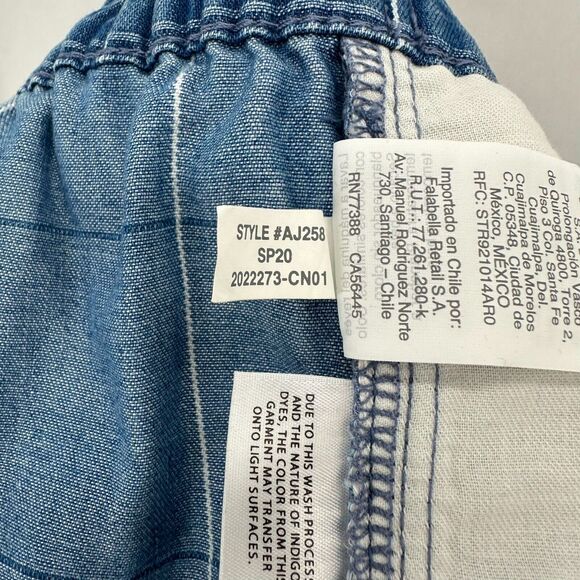 Madewell Denim Paperbag Shorts Windowpane Check Size 29 High Rise Preppy NWOT - Picture 9 of 9